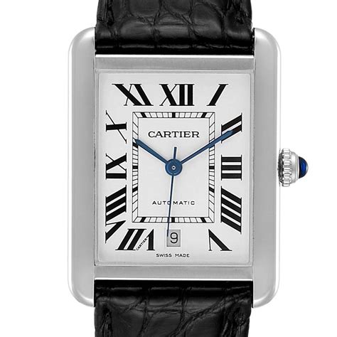 cartier watch plain|stainless steel cartier watch men's.